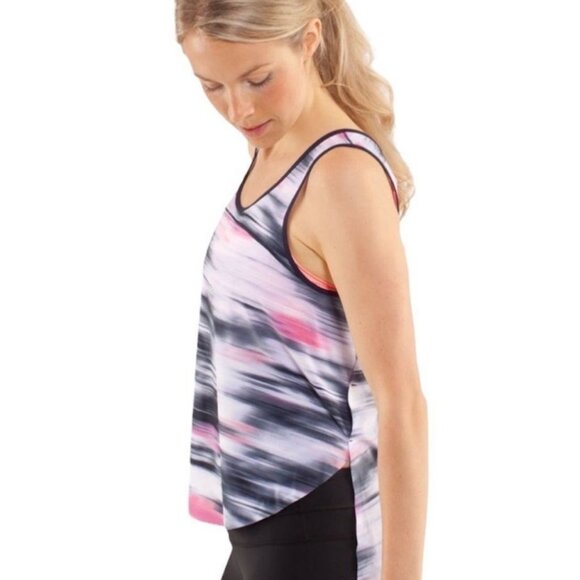 Lululemon Run Split Singlet Tank Top Size 8 Mirage Deep Indigo Relaxed Fit - Picture 1 of 5